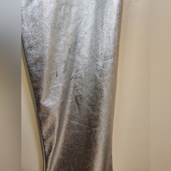 Zara Metallic Icon Silver Glam Galactic Pants Skinny Jeans Women’s Size 26 - Picture 4 of 6